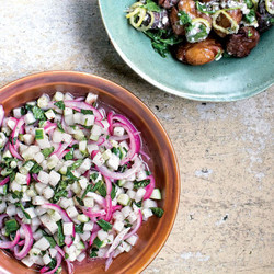 Cucumber, Pear, And Sumac-onion Salad