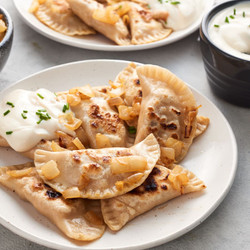 Vegan Pierogi With Potato, Tofu, And Smoky Mushrooms