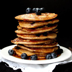 Vegan Blueberry Sourdough Pancakes