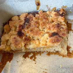 Brown Butter Peach Crumb Cake