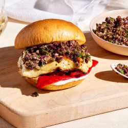 Grilled Halloumi Burgers With Citrus Tapenade