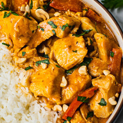 Thai Peanut Chicken Curry With Coconut Milk