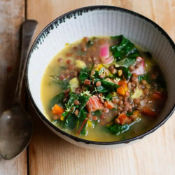 Nigel Slater’s Recipes For A Soup Of Leeks And Lentils, And Baked Apples With Raisins