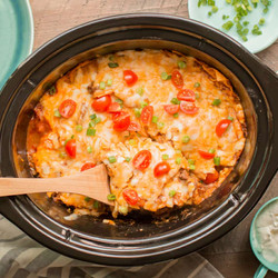 Slow Cooker Beef Enchilada Casserole