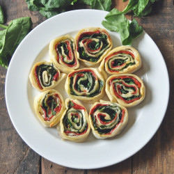 Easy Mediterranean Pinwheels With Herbed Olive Oil