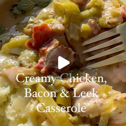 Slowcooker Creamy Chicken, Bacon &amp; Leek Casserole