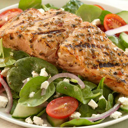Mediterranean Smoked Salmon With Spinach Salad