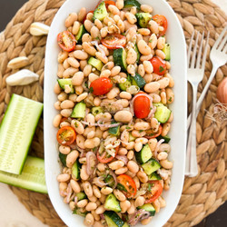 White Bean &amp; Cucumber Salad