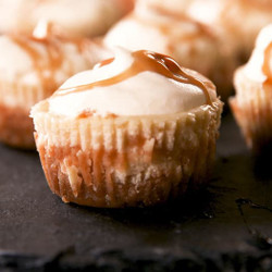 Mini Butterbeer Cheesecakes