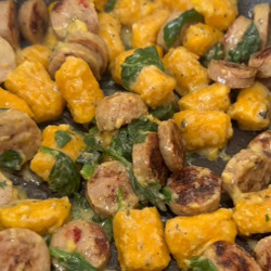 Trader Joe’s Gnocchi &amp; Chicken Sausage with Spinach