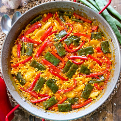 Authentic Spanish Vegetable Paella