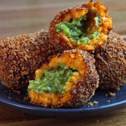 Broccoli Cheddar Sweet Potato Rellenas