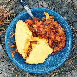 Vegetarian Dutch Oven Chili &amp; Cornbread