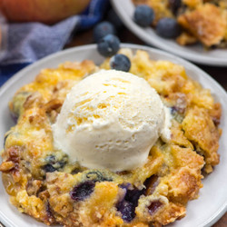 Blueberry Peach Dump Cake Recipe