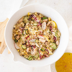 Easy Quinoa Salad With Lemon Shallot Dressing (vegan, Gluten Free)