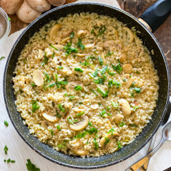 One-Pan Creamy Mushroom Rice With Green Onions