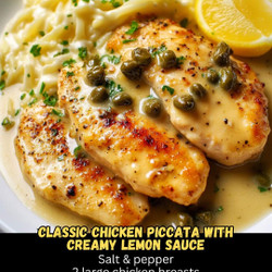 Chicken Piccata with Creamy Lemon Sauce