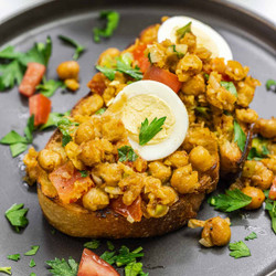 Vegetarian Smashed Chickpea Toast