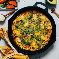 Spring Frittata With Leeks, Asparagus, And Sweet Potato