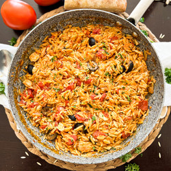 One-Pan Orzo With Tuna &amp; Tomatoes