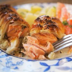 Hot Smoked Salmon Wellington For A Scottish Supper