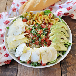 Three Cheese Mediterranean Chop Salad Recipe