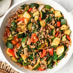 Easy Ground Turkey And Zucchini Skillet