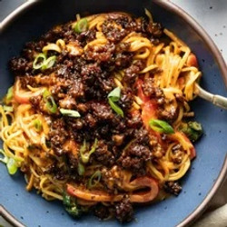 Caramelized Beef And Peanut Noodles