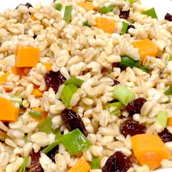 Oat Groats Salad With Carrots, Scallions And Raisins