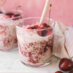 Cherry Pie Overnight Oats (vegan, Gluten Free, Wfpb)