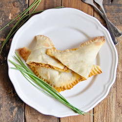 Spanish Empanadas With Roasted Peppers &amp; Goat Cheese