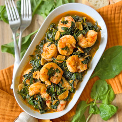 Spanish Spinach &amp; Shrimp