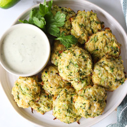 Cheesy Zucchini Garlic Bites