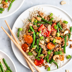 30 Minute Sesame Chicken Green Bean Stir Fry