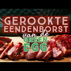 Gerookte Eendenborst Op De Big Green Egg