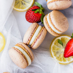 Strawberry Lemon Macarons