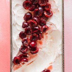 Cherry Semifreddo With Orange Cherry Compote