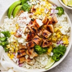 Street Corn Chicken Rice Bowl