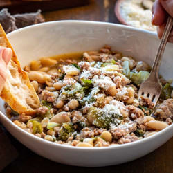Escarole With Sausage And Cannellini Beans