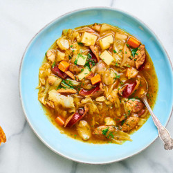 Kapusniak (polish Potato, Kielbasa, And Cabbage Soup)