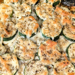 Zucchini and Walnut Mozzarella Bake