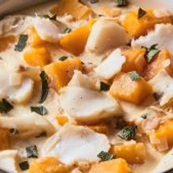 Pacific Cod Chowder With Sage And Butternut Squash