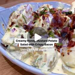 Creamy Honey Mustard Potato Salad With Crispy Bacon