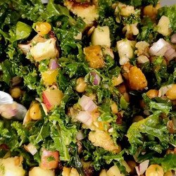 Kale, Cauliflower, &amp; Butternut Salad With Rosemary-lemon-garlic Vinaigrette