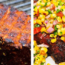 Chili Rubbed Pork Chops With Corn Salsa Recipe | Grilling