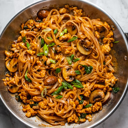 Gochujang Noodles With Crumbled Tempeh  - Kikkoman Home Cooks