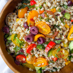 Farro Rainbow Mediterranean Salad