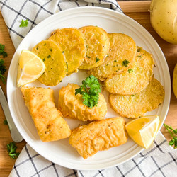 Spanish Patatas Rebozadas Con Bacalao (Fish And Chips)