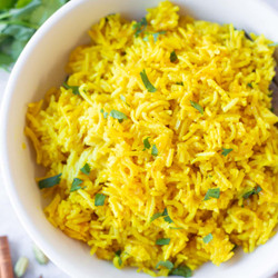 Indian Turmeric Yellow Rice