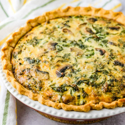 Kale And Mushroom Quiche